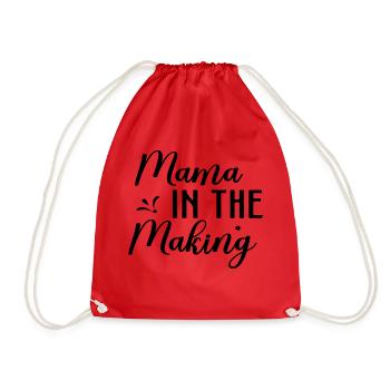 Mama In The Making - Drawstring Bag - red - Front