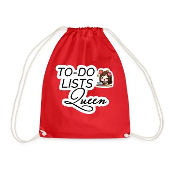 To-Do Lists Queen - Turnbeutel - Rot - Vorne