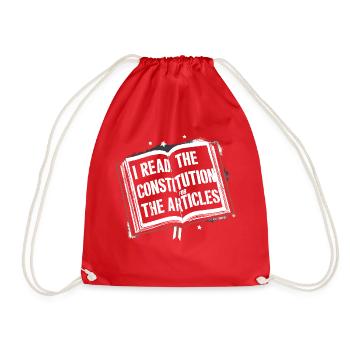 Constitution et humour – pour les vrais assoiffés de connaissances - Sac de sport léger - rouge - Devant
