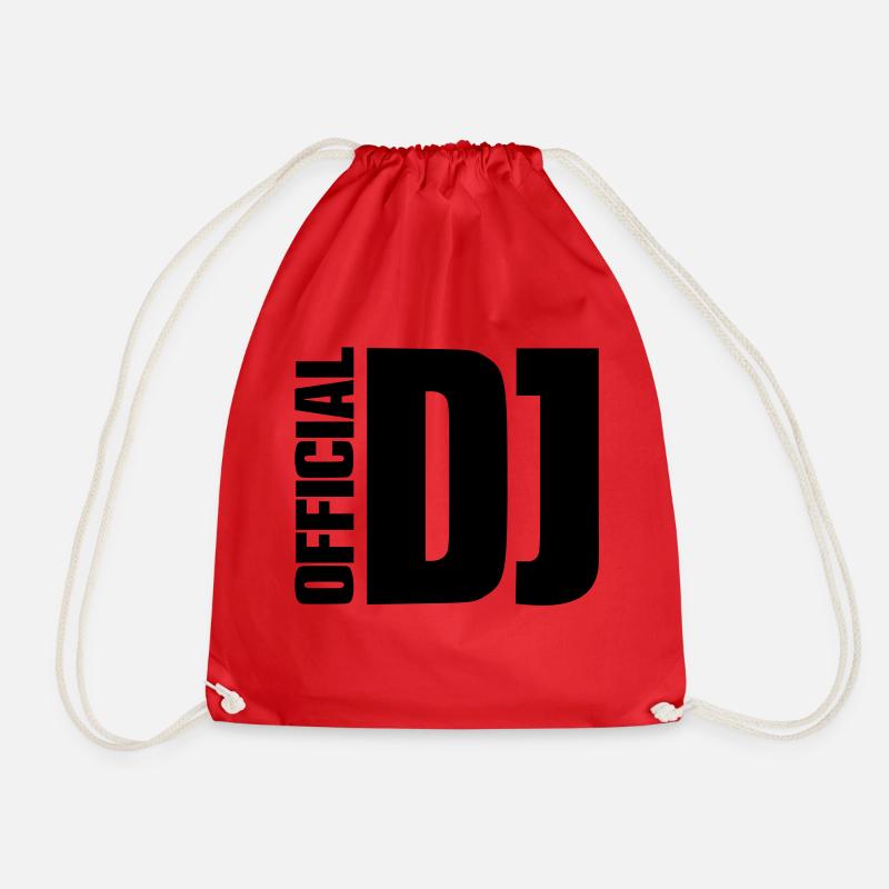 DJ - Drawstring Bag - red