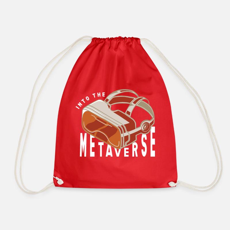 Metaverse NFT Computer Gamer Internet Nerd PC Bloc - Turnbeutel - Rot