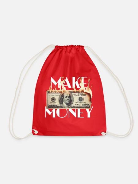 Make Money Geldschein - Turnbeutel - Rot