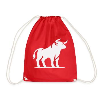 stier tier - Turnbeutel - Rot - Vorne