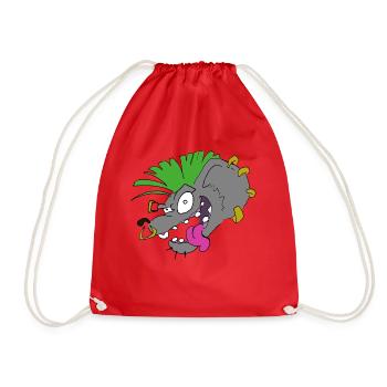 Mauvaise souris punk - Sac de sport léger - rouge - Devant