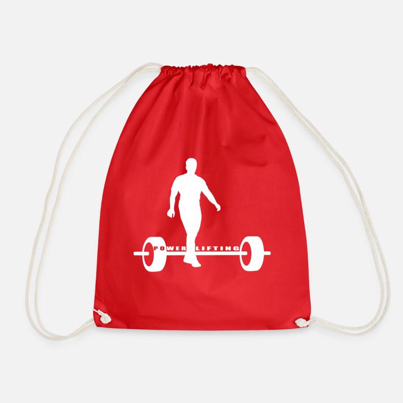 Power Lifting - Drawstring Bag - red