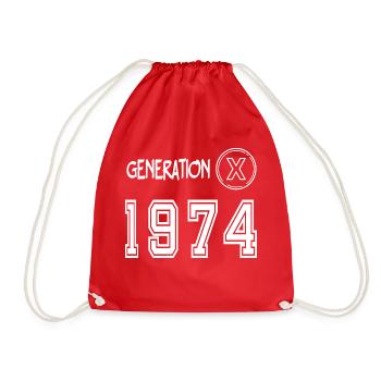 Génération X 1974 - Sac de sport léger - rouge - Devant