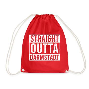 Straight outta Darmstadt - Turnbeutel - Rot - Vorne