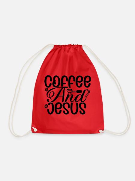 Coffee and Jesus - Turnbeutel - Rot