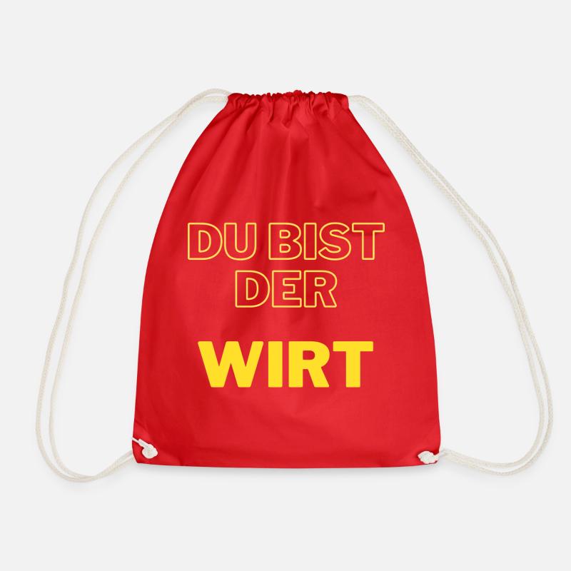 DU BIST DER WIRT - Turnbeutel - Rot
