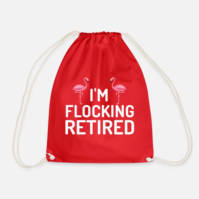 I M FLOCKING RETIRED - Drawstring Bag - red
