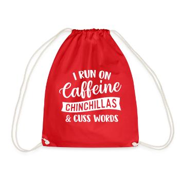 Je cours avec des chinchillas à la caféine et des jurons - Sac de sport léger - rouge - Devant