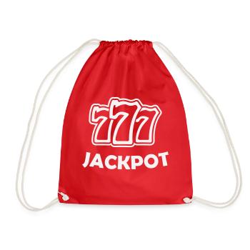 777 - Drawstring Bag - red - Front