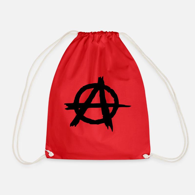 Anarchy Anarchist Punk - Drawstring Bag - red