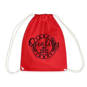 Birthday - Quality since 2012 (uk) - Drawstring Bag - red - Front