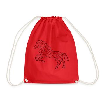 Origami de cheval - Sac de sport léger - rouge - Devant