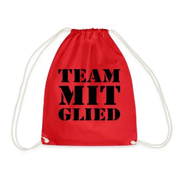 team mitglied - Turnbeutel - Rot - Vorne
