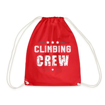 Climbing Crew - Drawstring Bag - red - Front