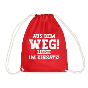 Luise Lustiger Spruch Vorname Name Luise - Turnbeutel - Rot - Vorne