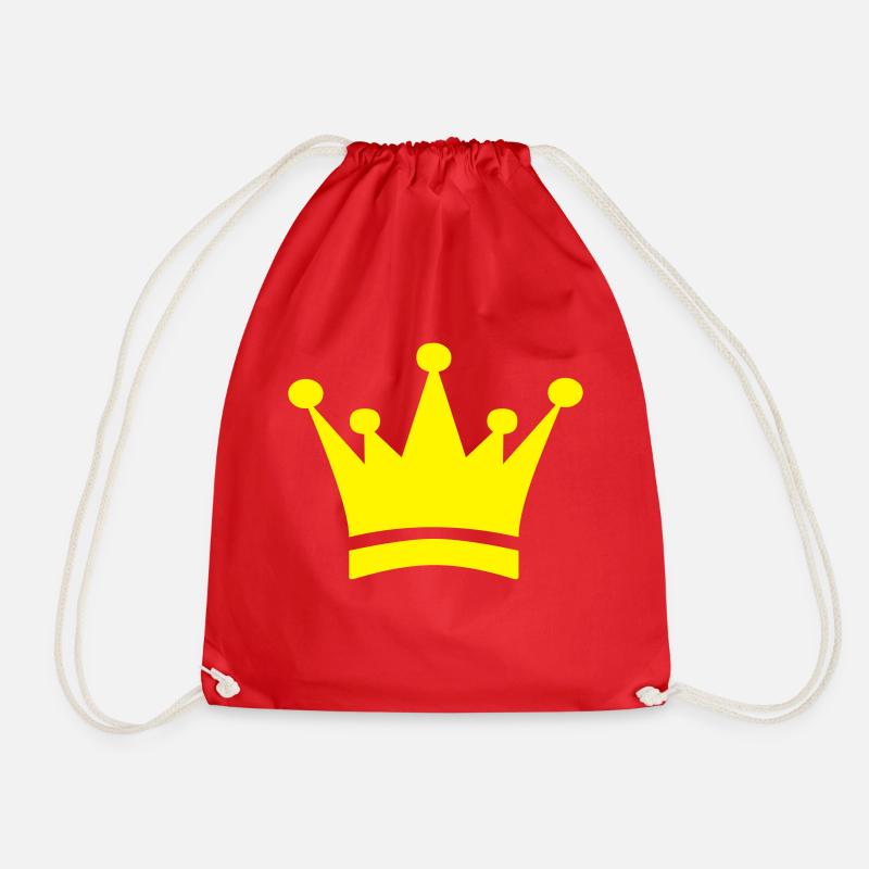 Couronne (V) - Drawstring Bag - red