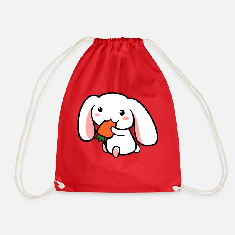süßer Hase, cute rabbit - Turnbeutel - Rot