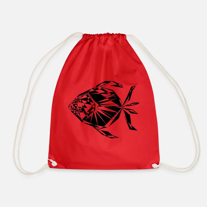 Poisson abstrait de la mer du sud - Sac de sport léger - rouge