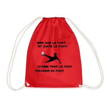 Rien que le foot et juste le foot! - Sac de sport léger - rouge - Devant