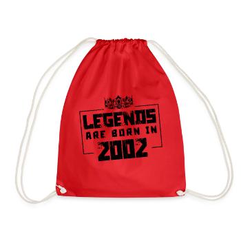 2002 Légendes nées en - Sac de sport léger - rouge - Devant