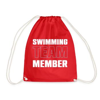 Swimming Team - Turnbeutel - Rot - Vorne
