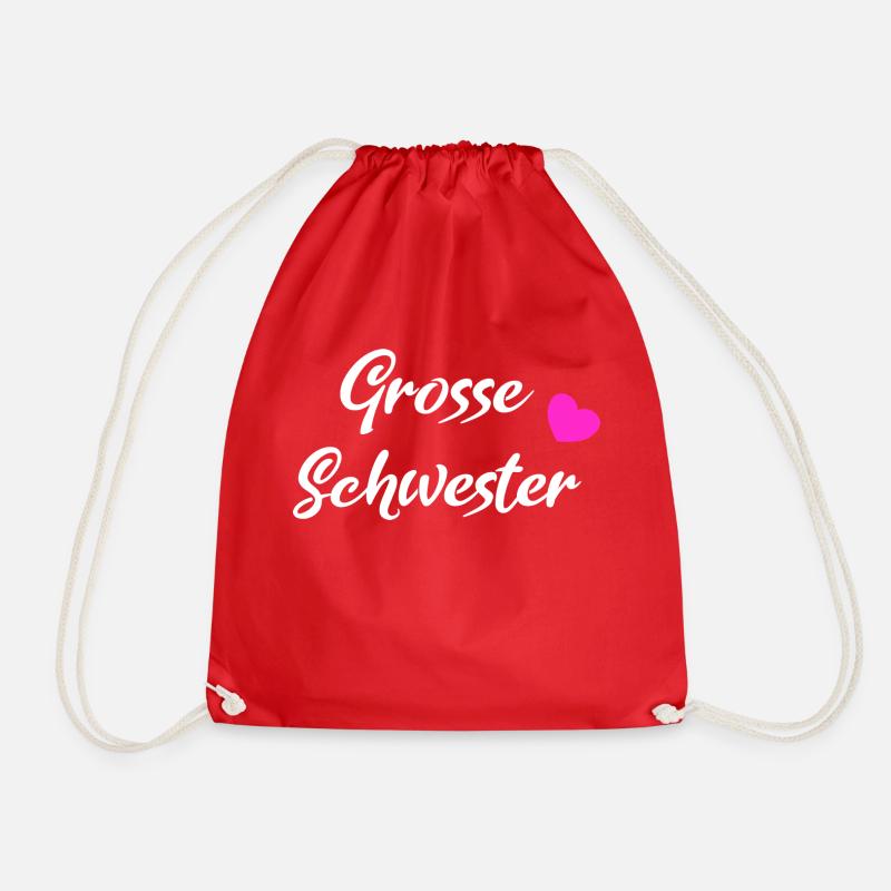 Grosse Schwester White - Turnbeutel - Rot
