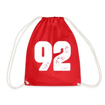 92 Number jersey - Drawstring Bag - red - Front