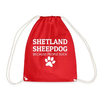 Hund Dog - Drawstring Bag - red - Front