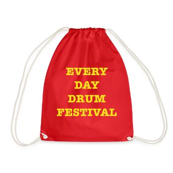 EveryDayDrumFestival - Drawstring Bag - red - Front
