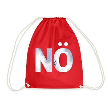 NO. One shirt, one word. - Drawstring Bag - red - Front