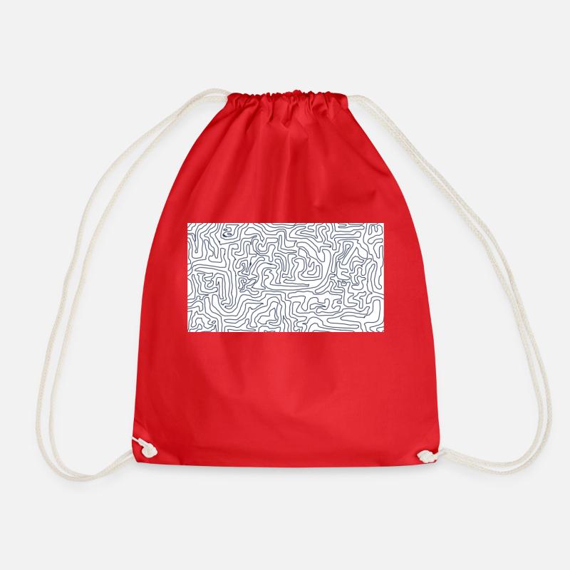 Intricacies for what happens - Drawstring Bag - red