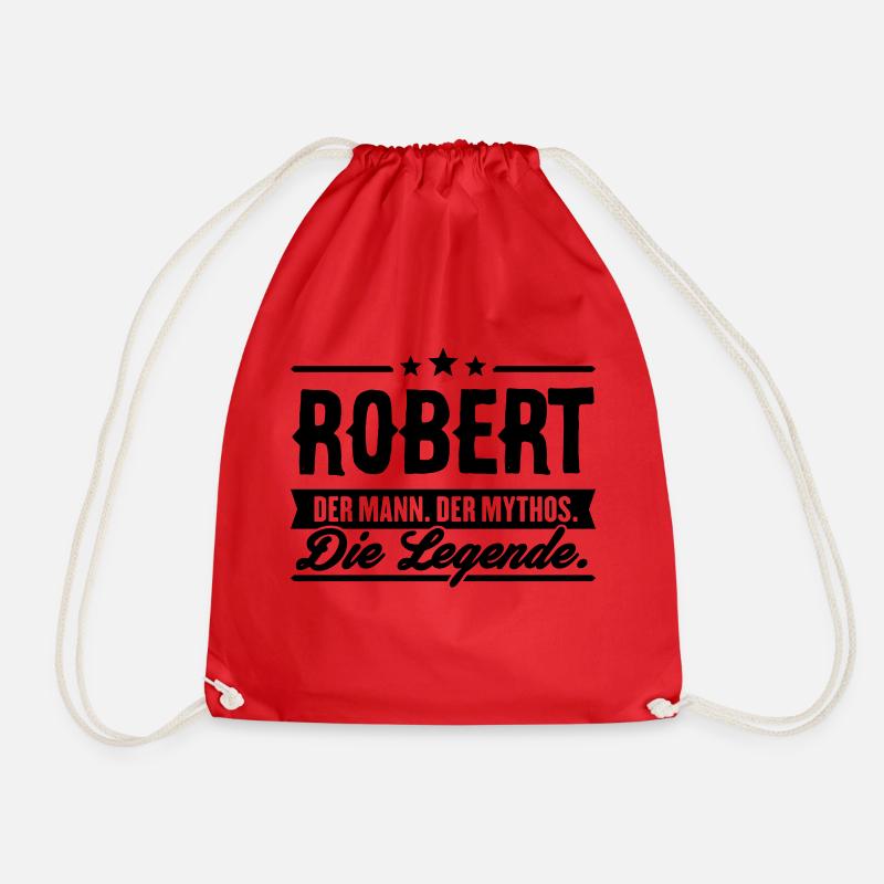 Mann Mythos Legende Robert - Turnbeutel - Rot