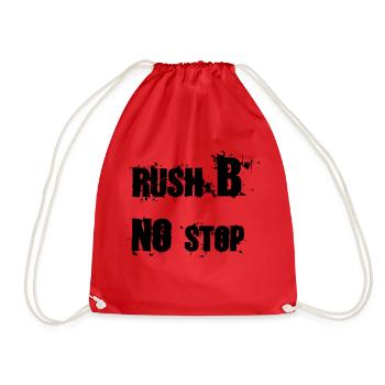 RUSH B NO STOP - Turnbeutel - Rot - Vorne