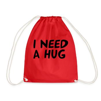 I NEED A HUG - Sac de sport léger - rouge - Devant