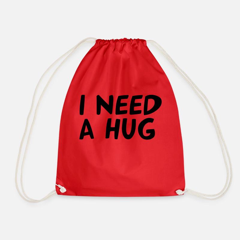 I NEED A HUG - Turnbeutel - Rot