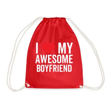 J’aime mon copain génial - Sac de sport léger - rouge - Devant