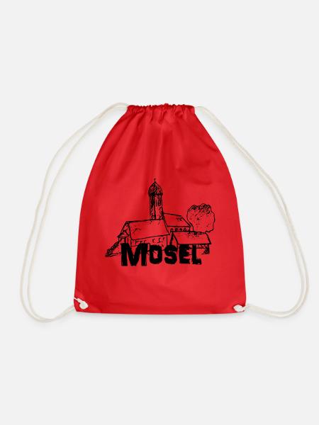 Mein Mosel Logo schwarz - Turnbeutel - Rot