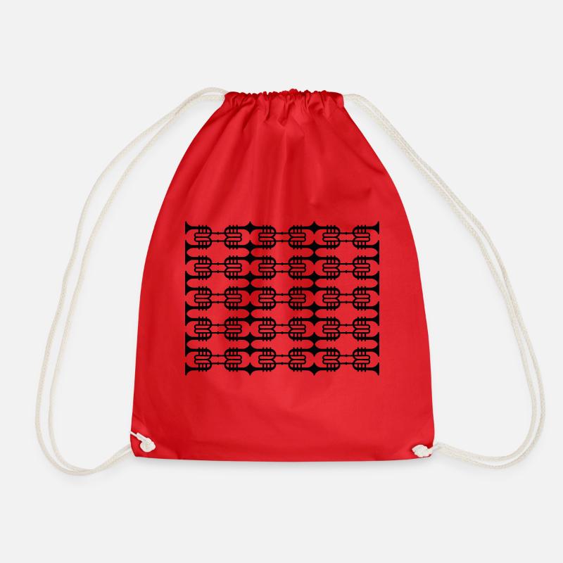 Trumpets background - Drawstring Bag - red