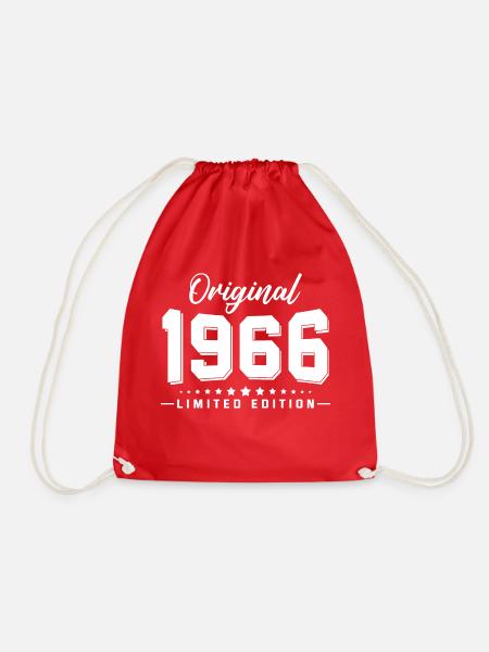 56 Geburtstag Vintage 1966 - Turnbeutel - Rot