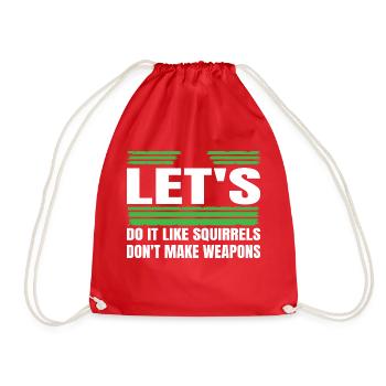 Funny Sayings Present Idea 60s Hippie Festival - Drawstring Bag - red - Front