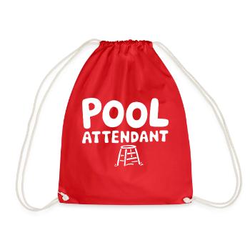 Enjoy pool vibes - Drawstring Bag - red - Front