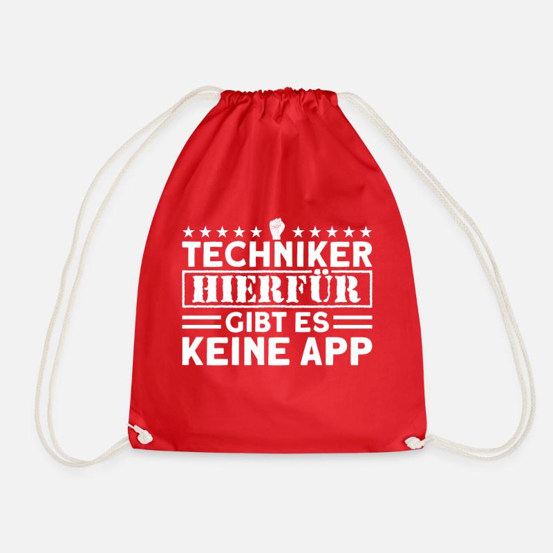 Lichttechniker Stagehand Bühnentechniker Geschenk - Turnbeutel - Rot