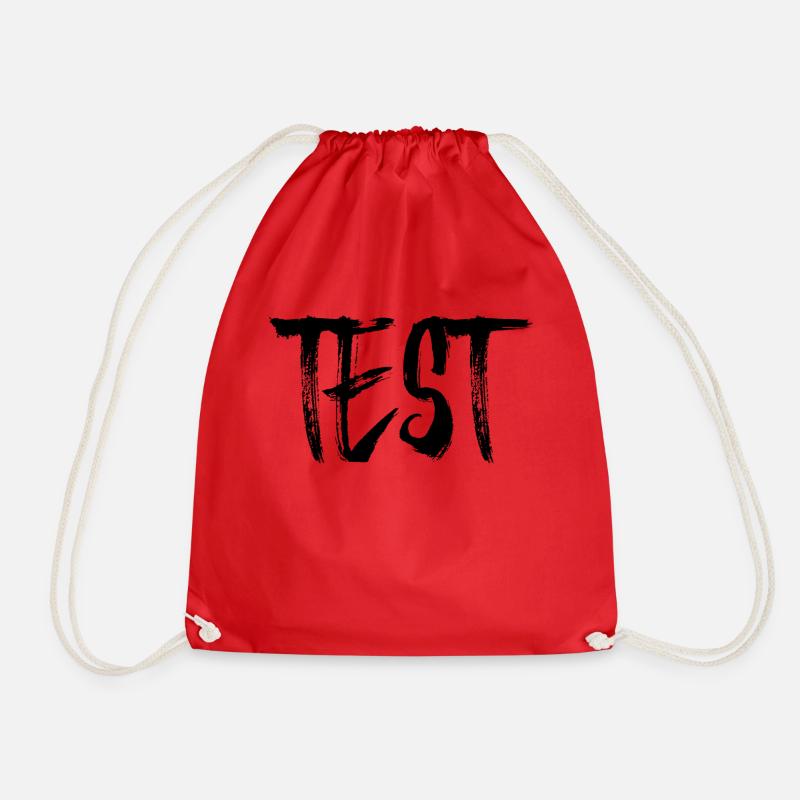 Test - Drawstring Bag - red