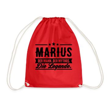 Man Myth Legend Marius - Sac de sport léger - rouge - Devant