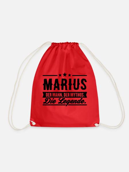 Mann Mythos Legende Marius - Turnbeutel - Rot