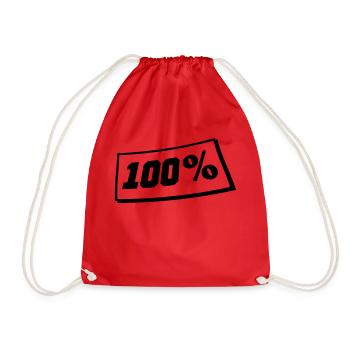 100 - Drawstring Bag - red - Front