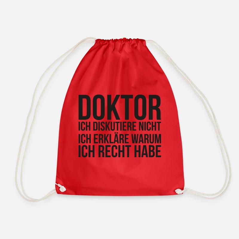 Doktor Student Phd Geschenk Dissertation - Turnbeutel - Rot